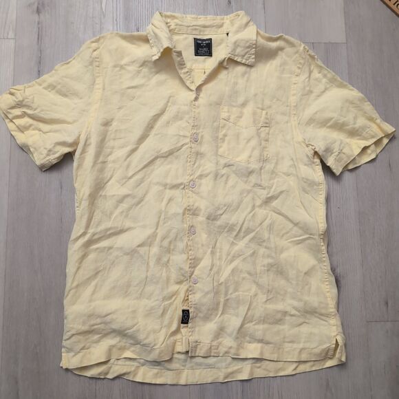 Todd Snyder Baird Mcnutt Shirt Mens Large Short Sleeve Button Shirt Linen - Picture 1 of 4